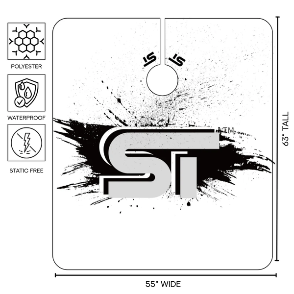 Пеньюар парикмахерский ST Pro Premium Barber Cape Ghost Ink WHT/BLK SRLAT фото